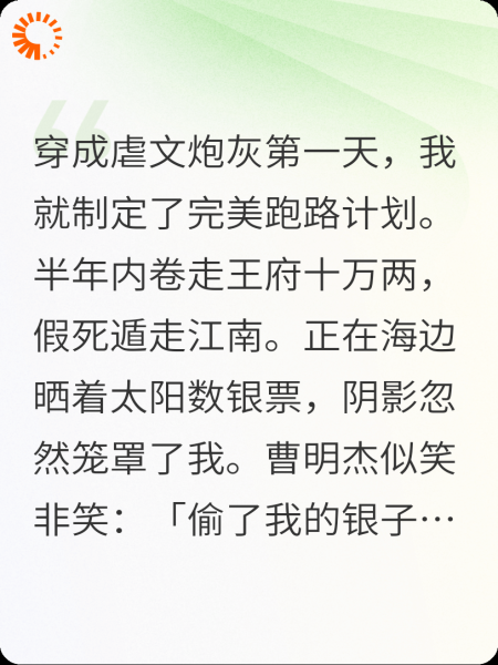 穿成炮灰，我一门心思卷钱跑路
