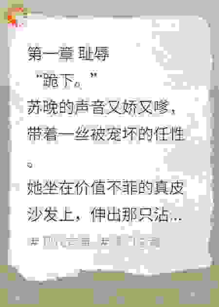 我为他顶罪七年，他却让我当众给他的白月光擦鞋
