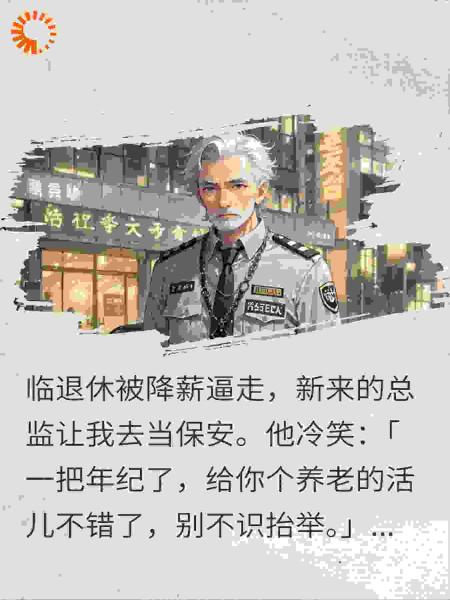 退休前被使绊，董事长查岗见我名牌后，全公司彻夜难眠