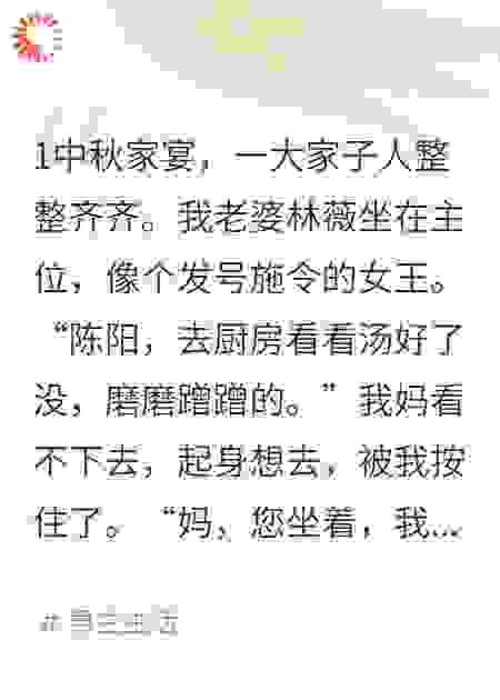 中秋宴上，妻子带回一对龙凤胎逼我离婚