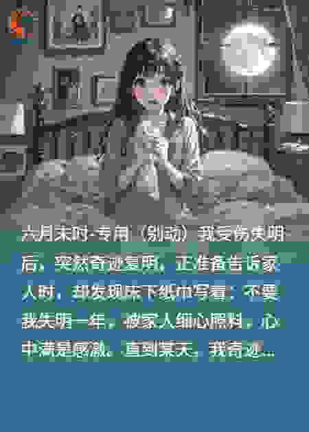 我受伤失明，床底纸条：千万别告诉他们你能看得见