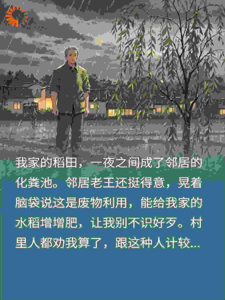 离谱！邻居把粪池管接我稻田，我反手种百柳断他活路！