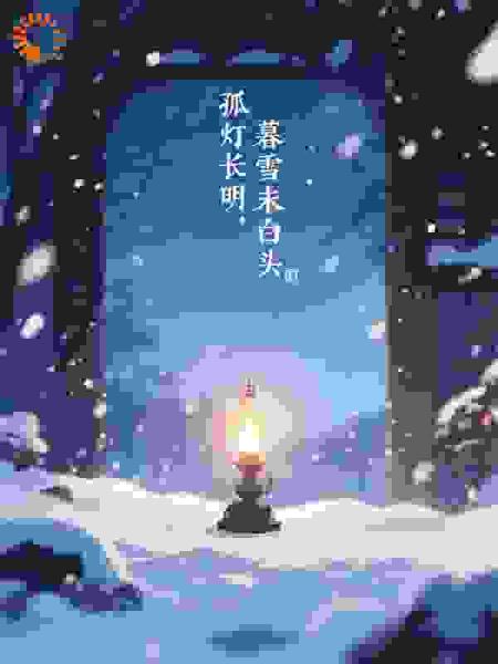 孤灯长明，暮雪未白头