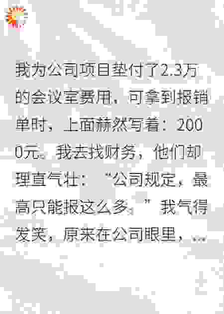 天价会议费只报两千，我当众打脸老板