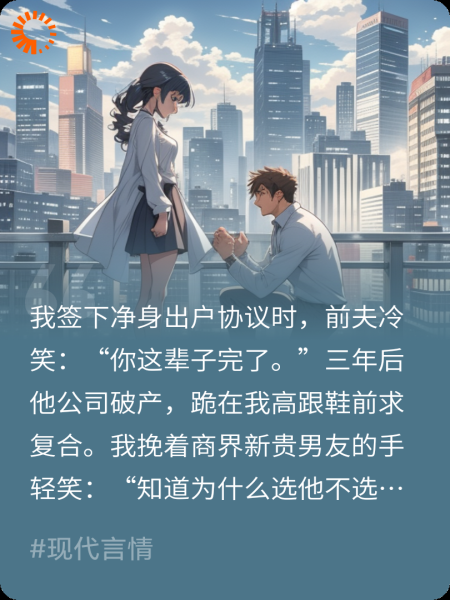 净身出户后，前夫跪着求我复合