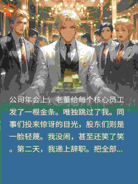 年会发金条唯独跳过我？我套现5亿离场，董事会炸了锅