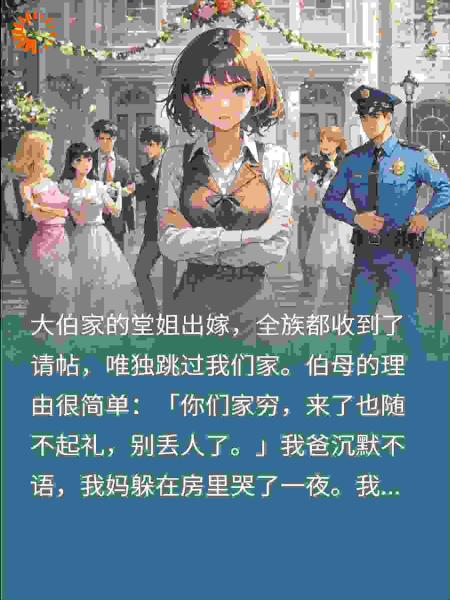 堂姐大婚拒请我全家，催我买单？我直接报警伯母全家疯