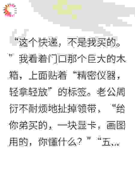 老公给小叔子买52万显卡，我提离婚他骂我格局小