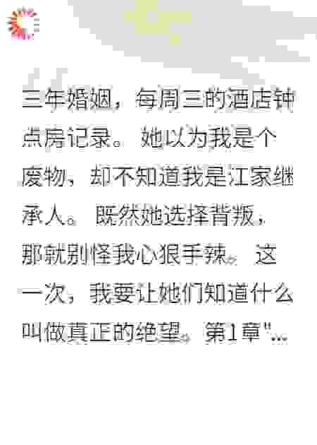 三年婚姻，每周三的钟点房记录