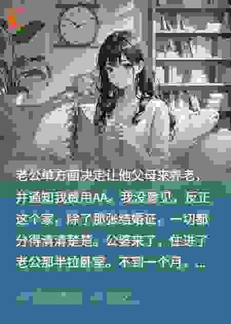 AA制养老后，婆婆竟劝我快点跑