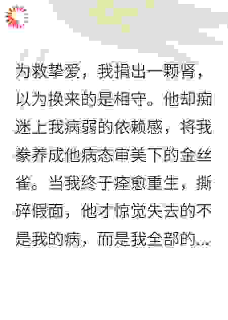 我捐肾后他爱上了我的虚弱​