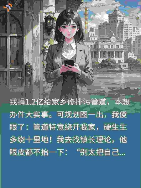 捐1.2亿修排污管道却绕过我家？我反手撤资，全镇慌了