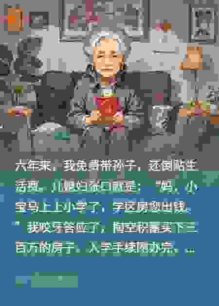 掏空家底买房，房到手儿媳让我滚