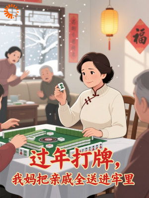 过年打牌，我妈把亲戚全送进牢里