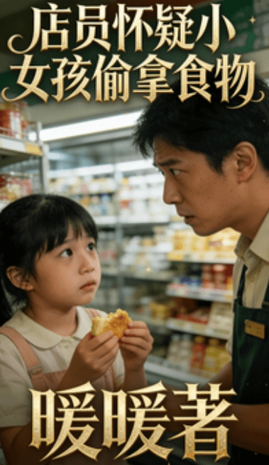 店员怀疑小女孩偷拿食物
