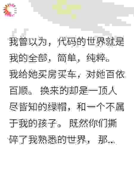 妻子在外谱写孽缘，我用代码写下复仇诗篇