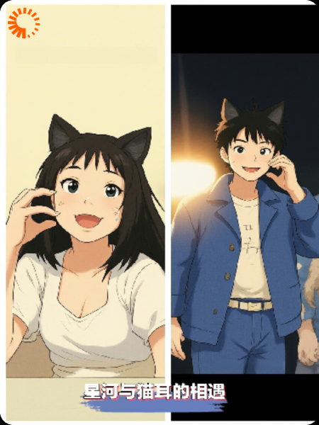 星河与猫耳的相遇