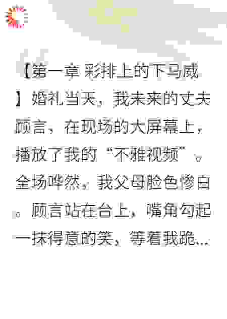 在婚礼放我不雅照后，我让渣男牢底坐穿
