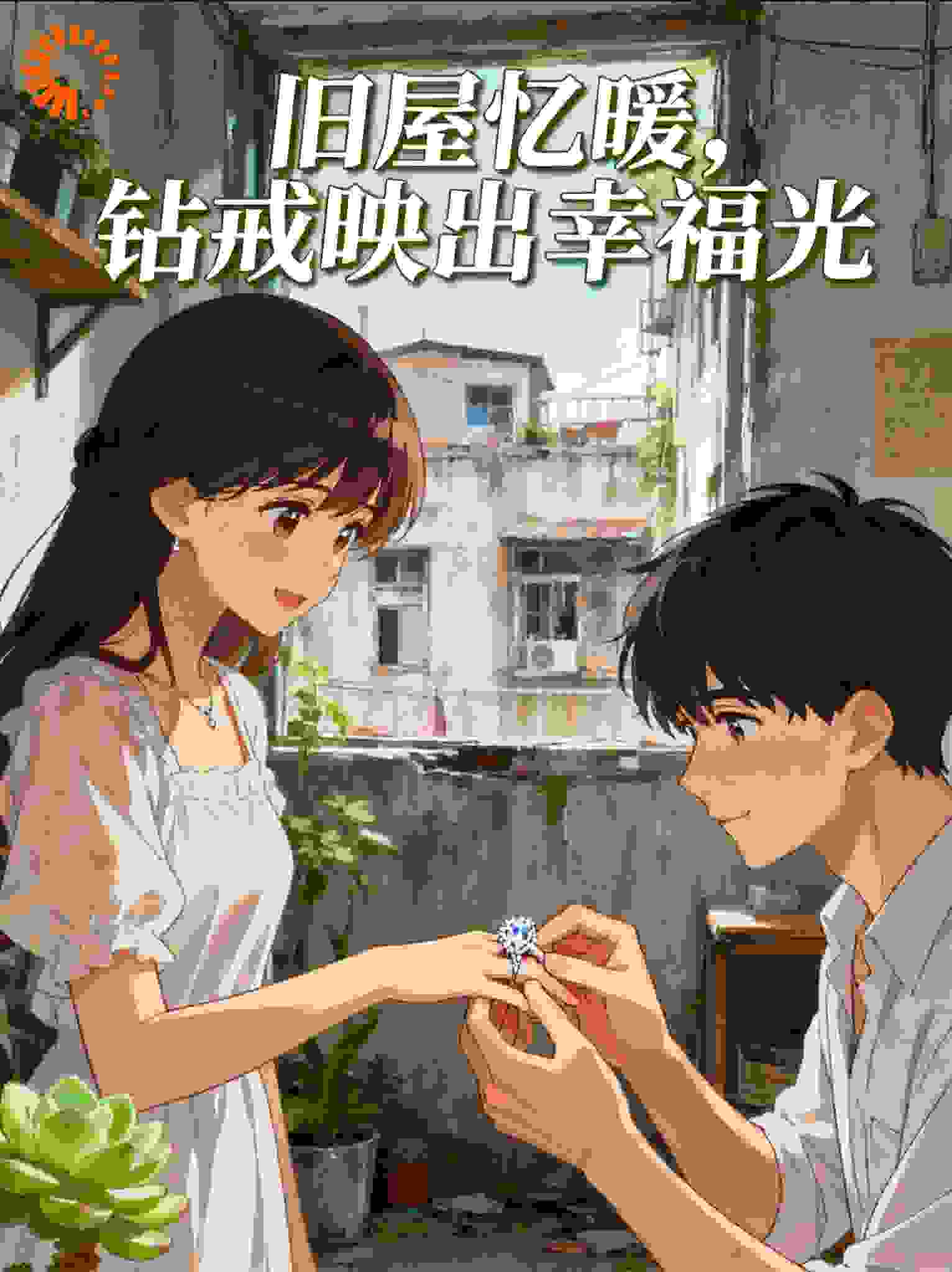 旧屋忆暖，钻戒映出幸福光