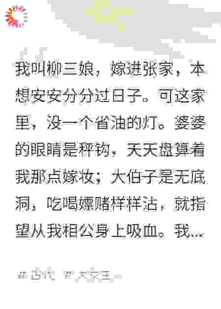 大伯子撬我妆匣那天，我把借据换成了当票