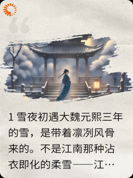 寒梅烬：元熙三年的雪与沙