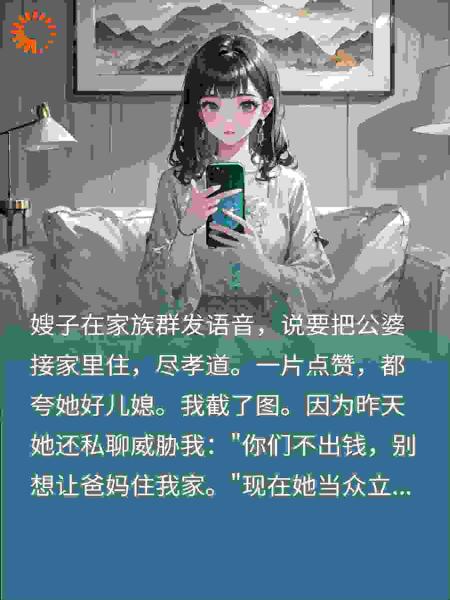 嫂子爱孝顺，我顺水推舟成全她，全家炸了