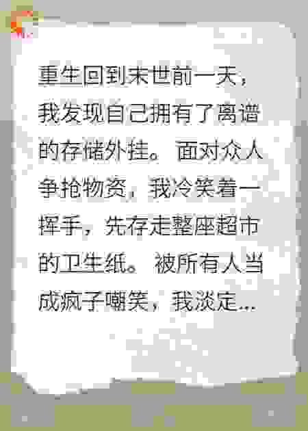 开局存了亿坨屎，末世全员求我收