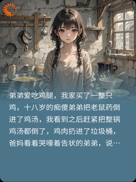 爸妈给弟弟两个毒鸡腿，吃死拉倒