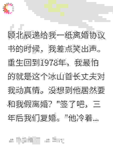 冰山首长说假离婚我拍手叫好