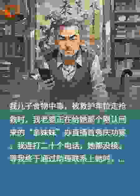 儿子病危，妻子却在给假妹妹庆功