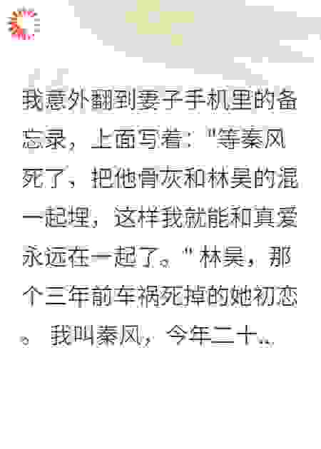 妻子温柔下毒三年，墓地备忘录