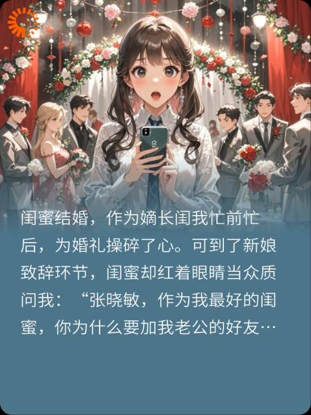 婚礼上闺蜜质问我，为什么要加她对象好友