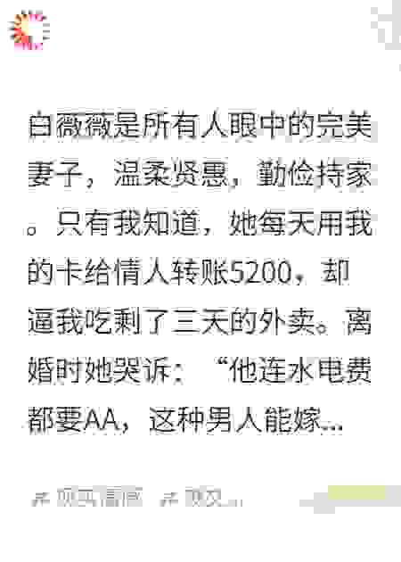 离婚后，撕开前妻的完美贤妻面具