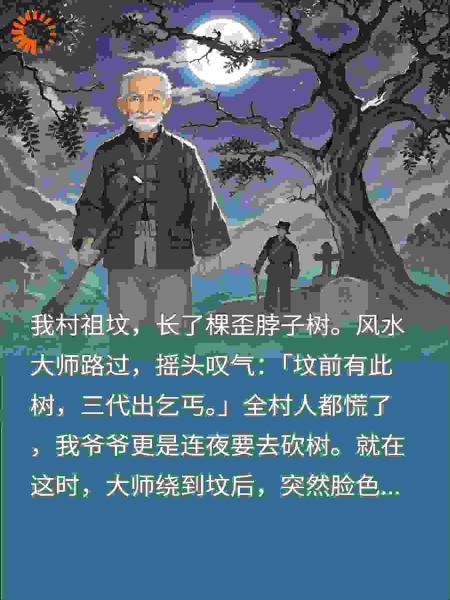 爷爷连夜砍祖坟凶树，大师颤抖着说：先别动，这坟……