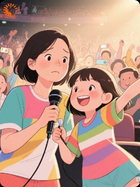 明星演唱会上，妹妹换了我点的歌
