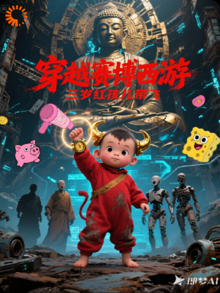 穿越赛博西游，三岁红孩儿带飞