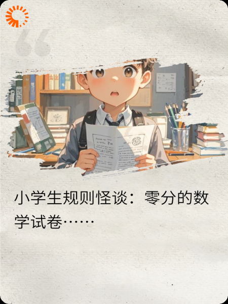 小学生规则怪谈：考零分的试卷