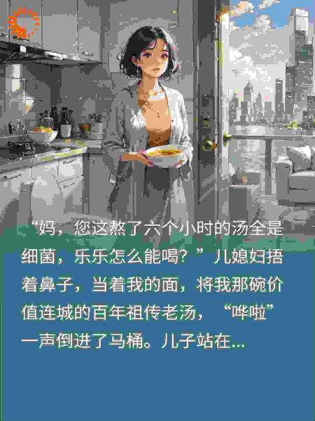儿媳嫌我脏，把百年老汤倒进马桶，全家哭疯了