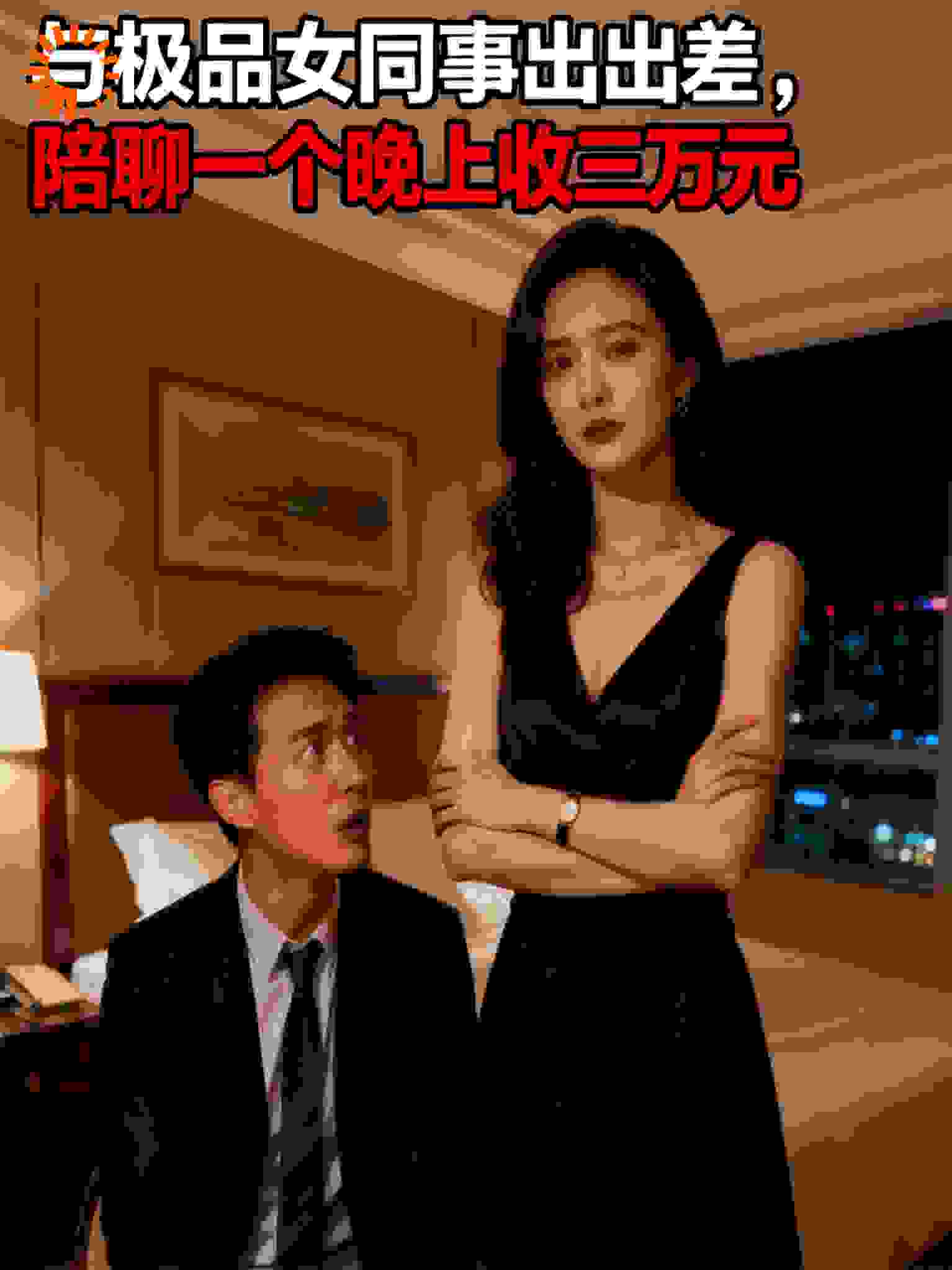 与极品女同事出差，她陪聊一个晚上开价30000元
