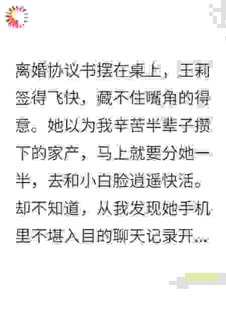 离婚前夜，我掏空了所有家产