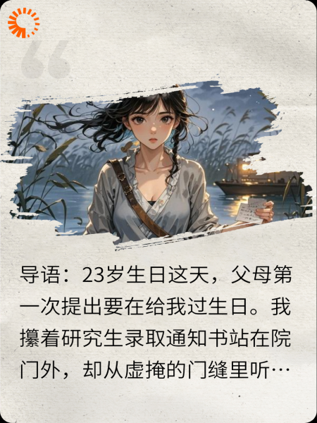 23岁生日宴，我爹十二万把我卖给杀猪匠