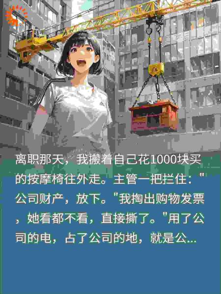 椅子被充公？次日我直接请吊车来公司，老板瞬间慌了